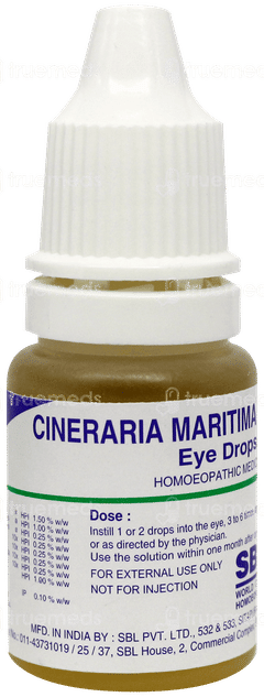 Sbl Cineraria Maritima Euphrasia Eye Drops 10Ml Sbl Cineraria Maritima Euphrasia Eye Drops 10Ml